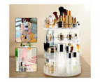 360 Rotating Acrylic Makeup Organiser Cosmetics Brush Holder - Clear