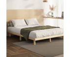 Oikiture Bed Frame Double Size Wooden Bed Base Platform