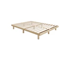 Oikiture Bed Frame Double Size Wooden Bed Base Platform