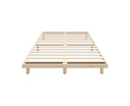 Oikiture Bed Frame Double Size Wooden Bed Base Platform