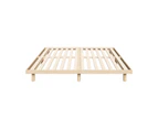 Oikiture Bed Frame Double Size Wooden Bed Base Platform