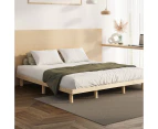 Oikiture Bed Frame King Size Wooden Bed Base Solid Wood Slats