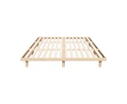 Oikiture Bed Frame King Size Wooden Bed Base Solid Wood Slats