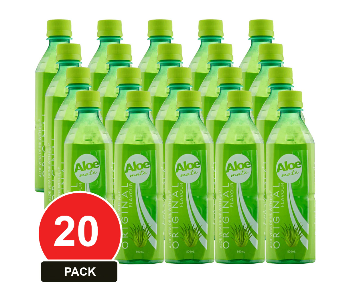 20 Pack, Aloe Mate Aloe Vera 500ml Original