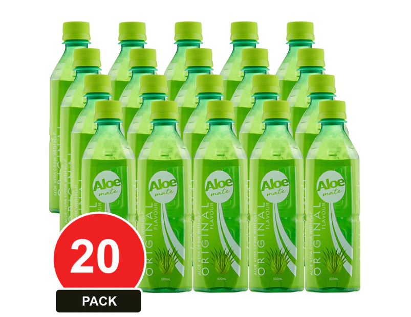 20 Pack, Aloe Mate Aloe Vera 500ml Original