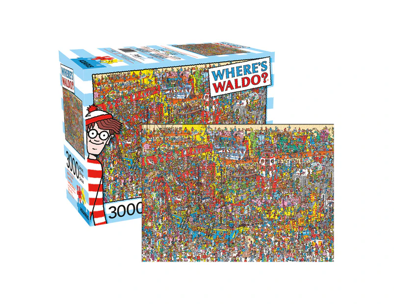 3000pc Aquarius Where's Waldo 25x20cm Jigsaw Puzzle Family Interactive Game 14y+
