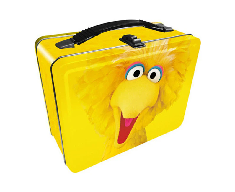 Aquarius 22cm Sesame Street Big Bird Tin Fun Box w/ Handle Lunchbox Yellow Large