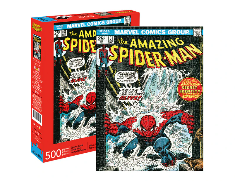 500pc Aquarius 35x48cm Marvel Spider-Man Cover Jigsaw Puzzle Family Game 14y+