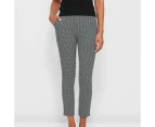 Carrie Ankle Length Skinny Bengaline Pants - Preview - Black