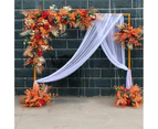 White Square Wedding Arch Adjustable 1M-2M Flower Rack Backdrop Stand Balloon Arch Stand for Wedding Birthday Party Garden Ceremony Decoration