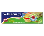 Hercules Twin Zip Large Sandwich Bags 25pk