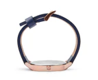 TONY+WILL Women's 42mm Classic Leather Watch - Rose Gold/Navy/White