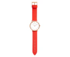 TONY+WILL Women's 42mm Classic Leather Watch - Rose Gold/Peach/White