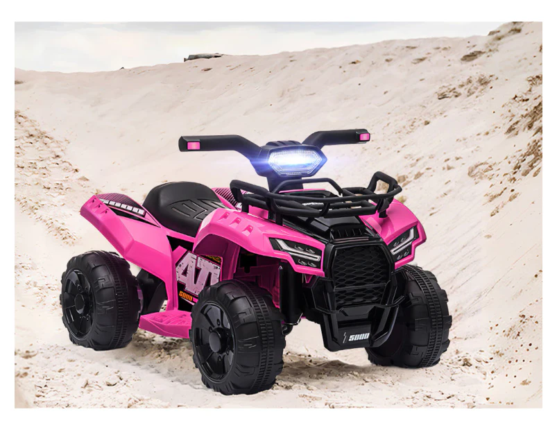 ALFORDSON Kids Ride On Car Electric ATV Toy 25W Motor W/ USB MP3 LED Light Pink