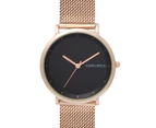 TONY+WILL Women's 41mm Lunar Stainless Steel Watch - Rose Gold/Black