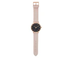TONY+WILL Women's 42mm Classic Leather Watch - Rose Gold/Pink/Black