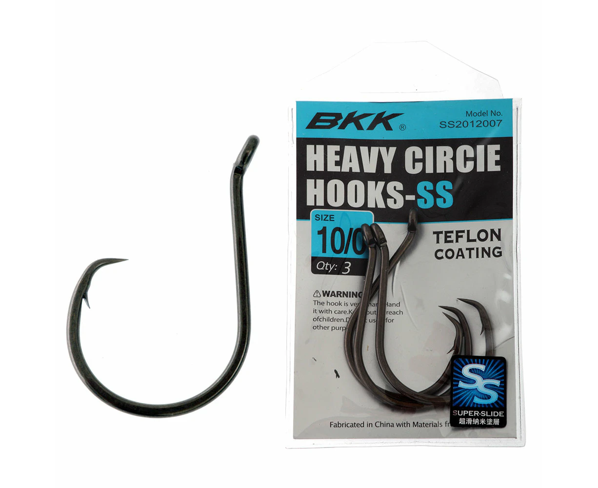 BKK Heavy Super Slide Circle Hooks 10/0 Qty 3