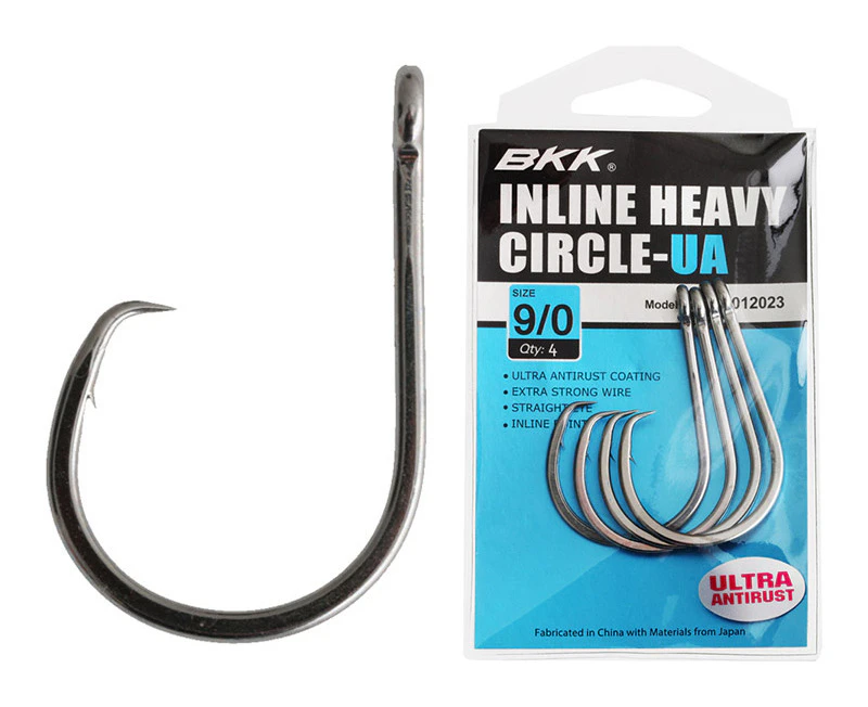 BKK Inline Heavy Circle Hooks Ultra Antirust 9/0 Qty 4