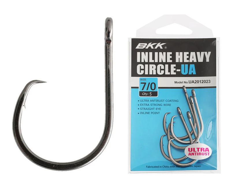 BKK Inline Heavy Circle Hooks Ultra Antirust 7/0 Qty 5