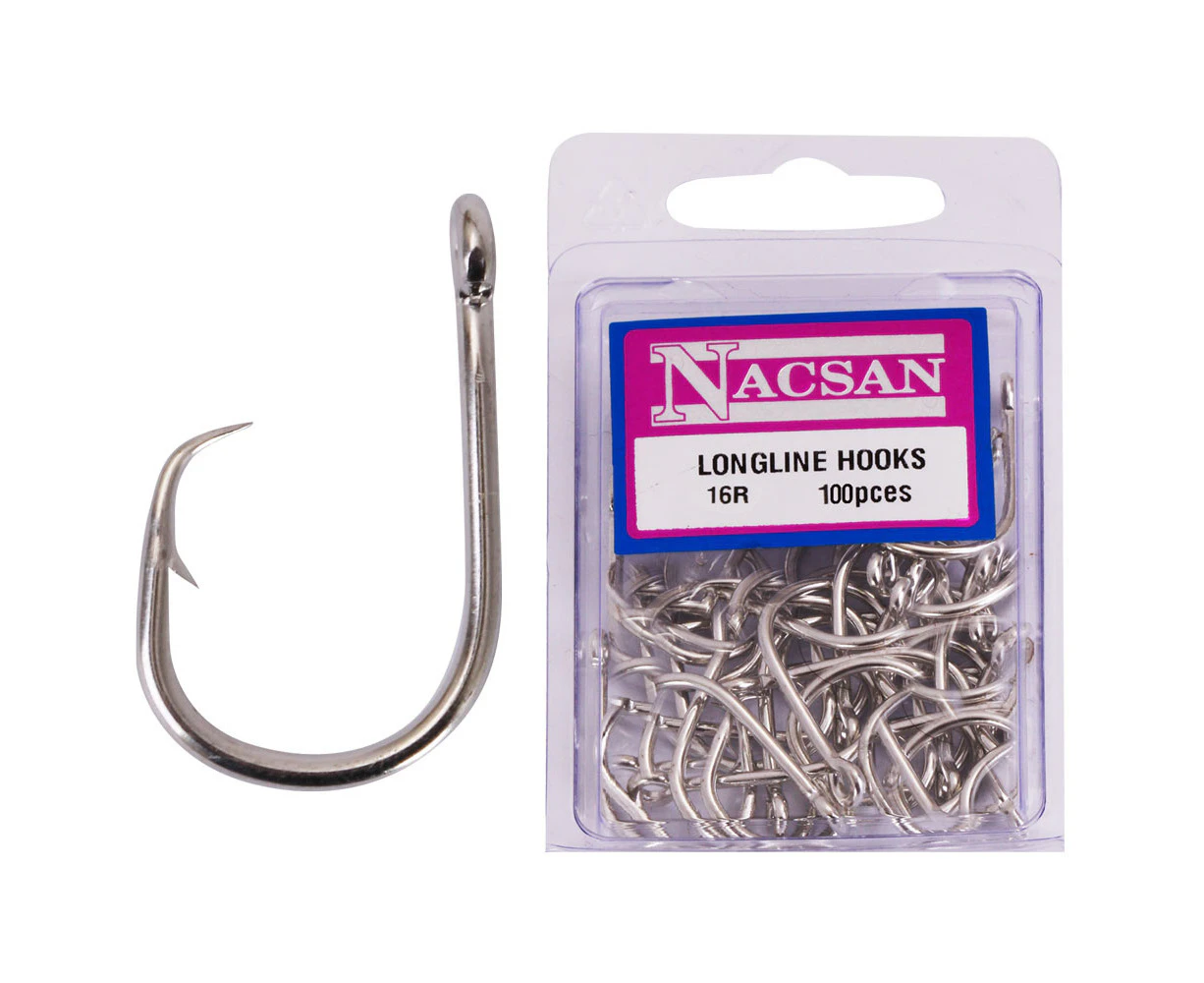 Nacsan Longline Hooks 16R Bulk Pack Qty 100