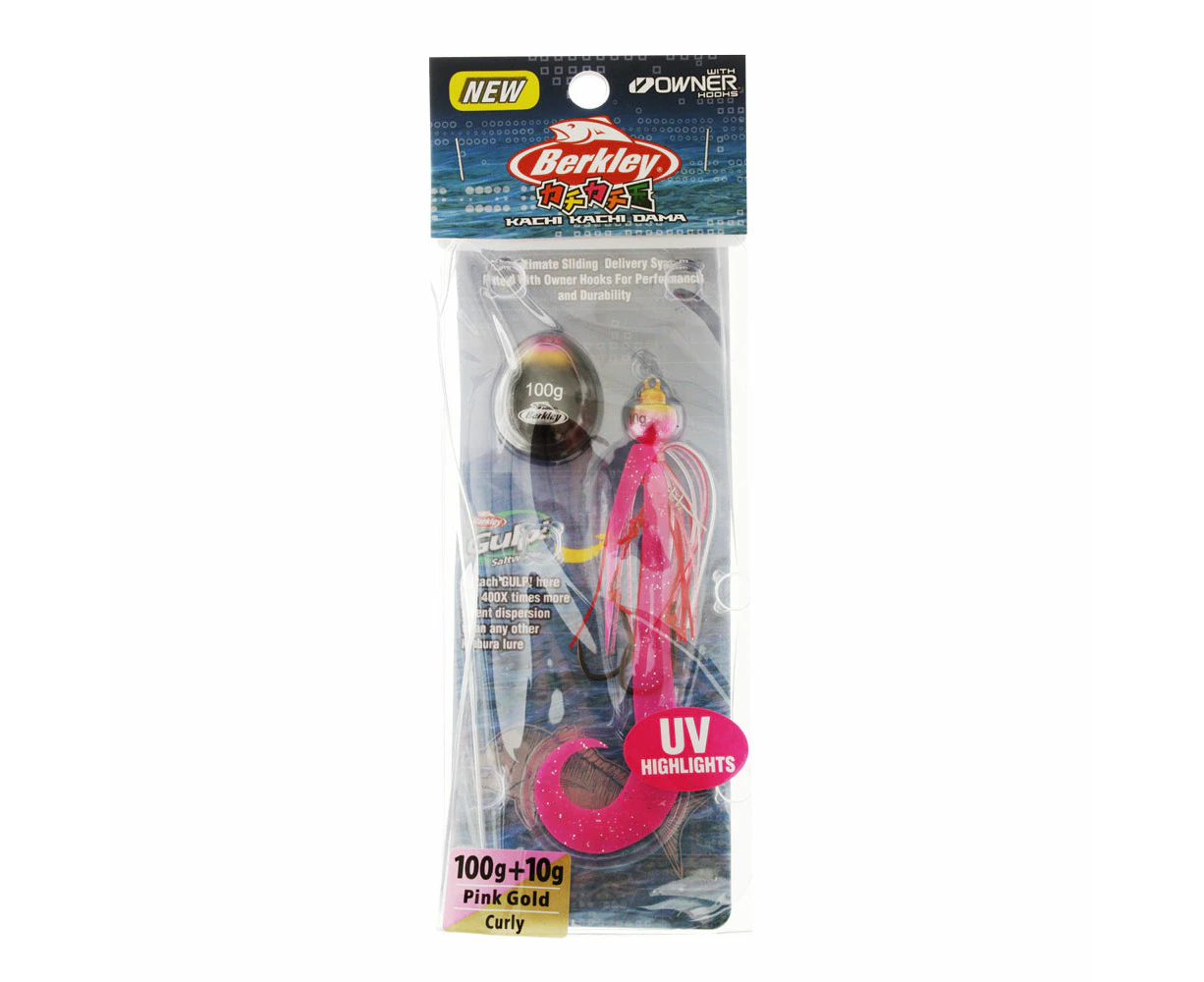 Berkley Kachi Kachi Dama Slider Jig Curly 100 10g Pink Gold