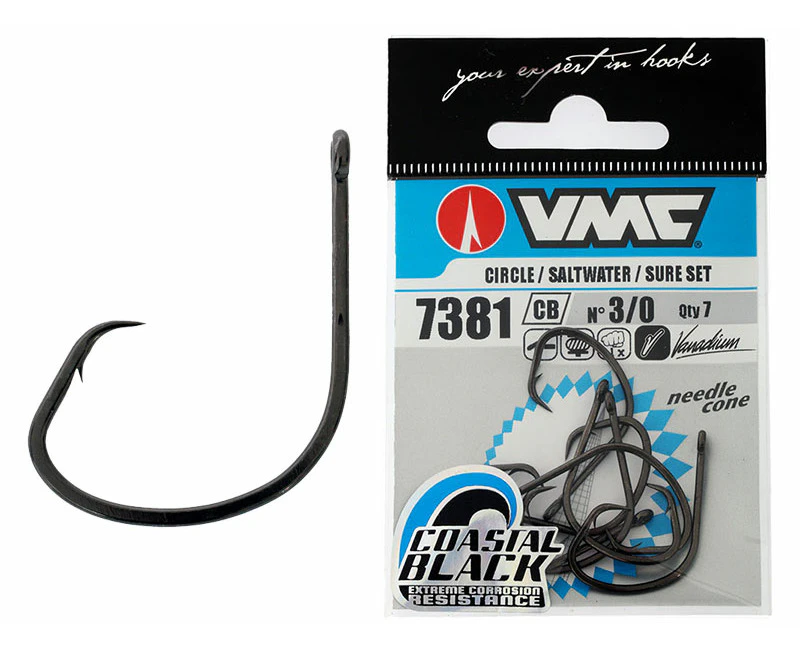 VMC 7381CB SureSet Circle Hook 3/0 Qty 7