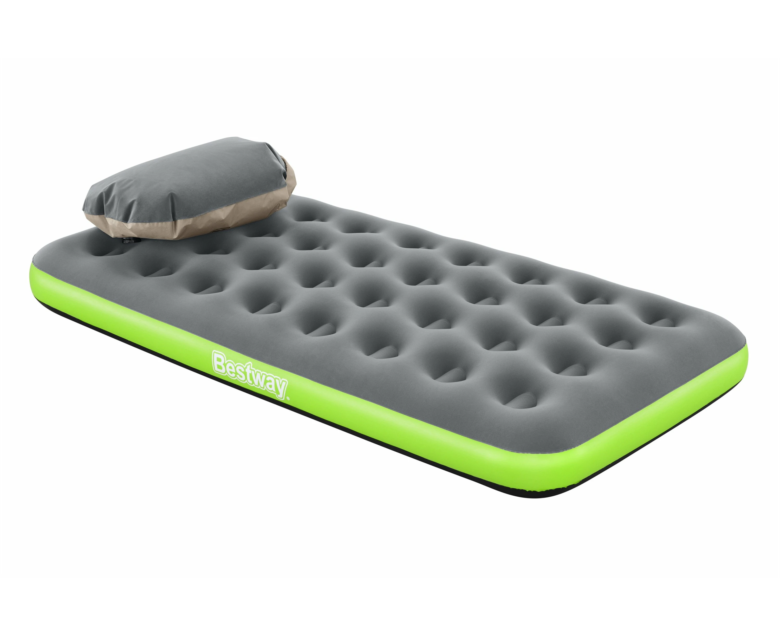 PAVILLO Roll and Relax Twin Airbed Grey/Green