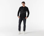 Calvin Klein Men's Linear Monogram Graphic Crew Sweatshirt - Black Beauty