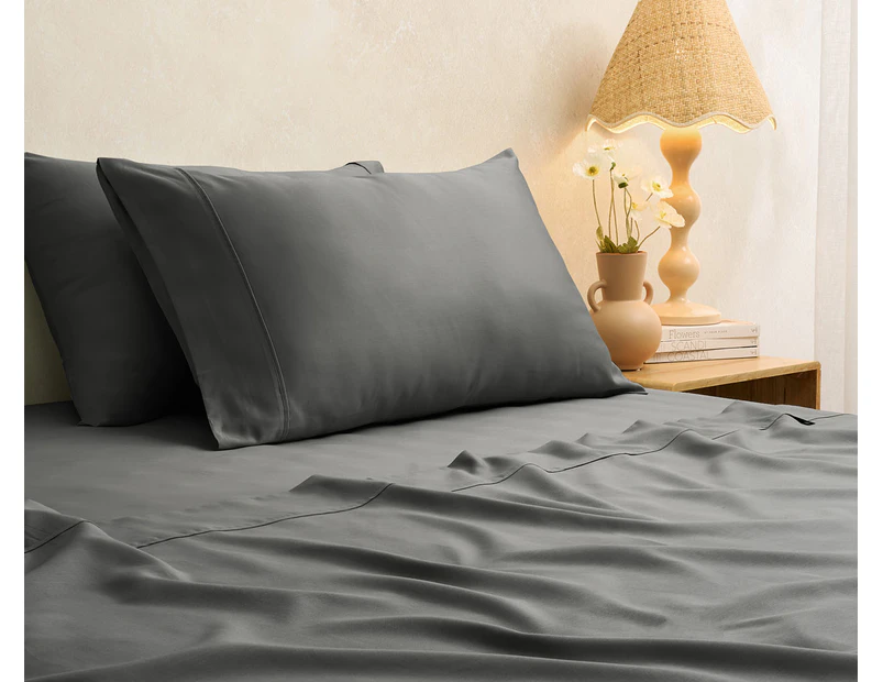 Sheraton Luxury 750 Thread Count Egyptian Cotton Blend Sheet Set - Charcoal