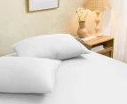 Sheraton Luxury 750 Thread Count  Egyptian Cotton Blend Fitted Sheet & Pillowcase Set - White