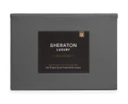 Sheraton Luxury 750 Thread Count Egyptian Cotton Blend Fitted Sheet & Pillowcase Set - Charcoal