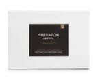 Sheraton Luxury 750 Thread Count  Egyptian Cotton Blend Fitted Sheet & Pillowcase Set - White