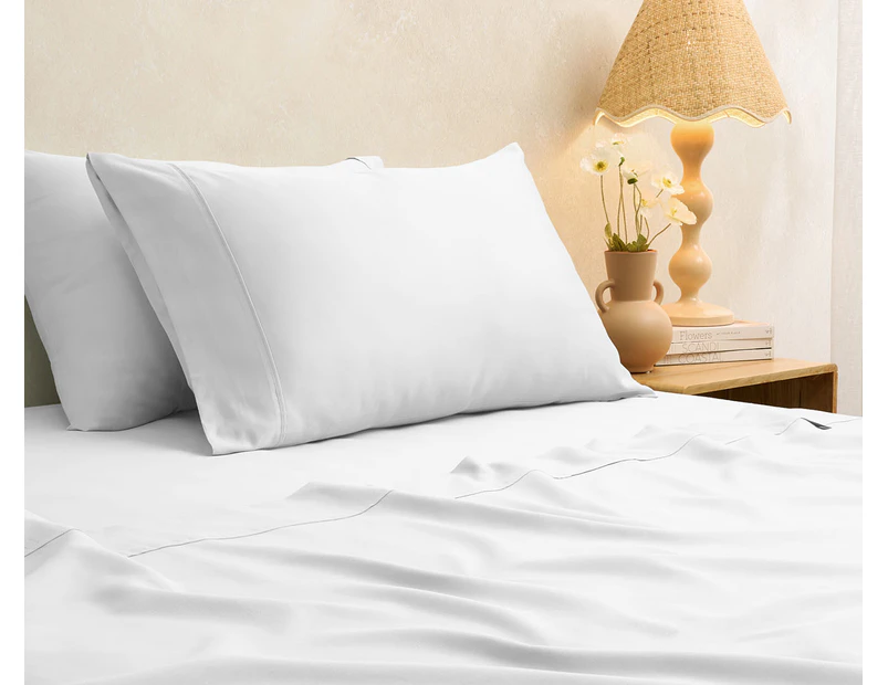 Sheraton Luxury 750 Thread Count Egyptian Cotton Blend Pillowcase 2-Pack - White