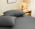 Sheraton Luxury 750 Thread Count Egyptian Cotton Blend Fitted Sheet & Pillowcase Set - Charcoal