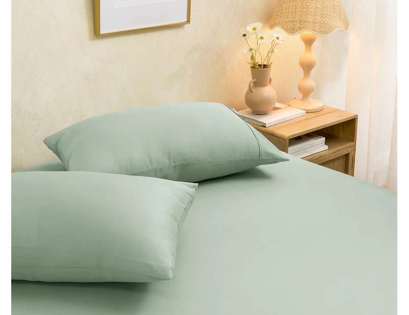 Sheraton Luxury 750 Thread Count Egyptian Cotton Blend Fitted Sheet & Pillowcase Set - Sage