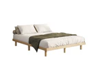Oikiture Bed Frame Queen Size Wooden Base Bed Platform