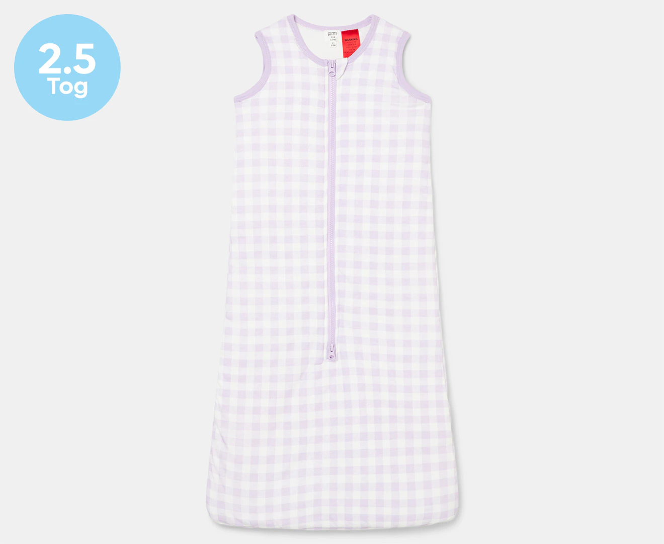 Gem Look 2.5 Tog Sleeping Bag - Lilac Gingham