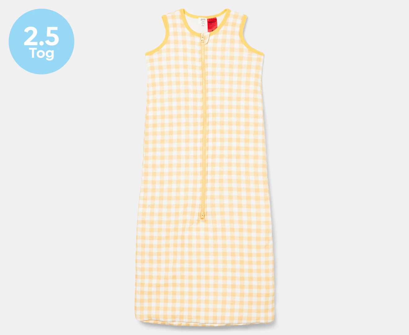 Gem Look 2.5 Tog Sleeping Bag - Yellow Gingham