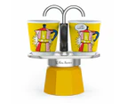 Bialetti Mini Express 2 Cup - All Colours - Yellow w/ Lichtenstein