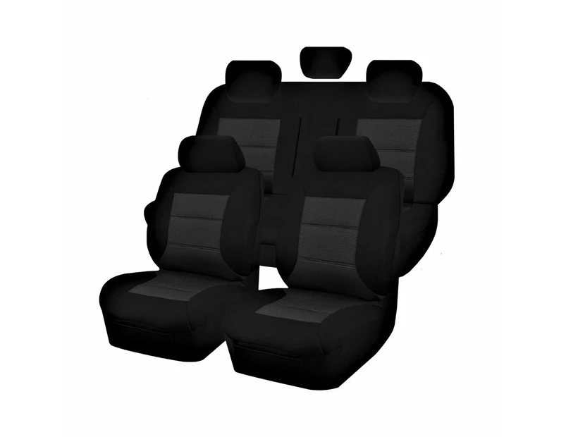 Seat Covers for ISUZU D-MAX 06/2012 - 06/2020 ON DUAL CAB CHASSIS UTILITY FR BLACK PREMIUM