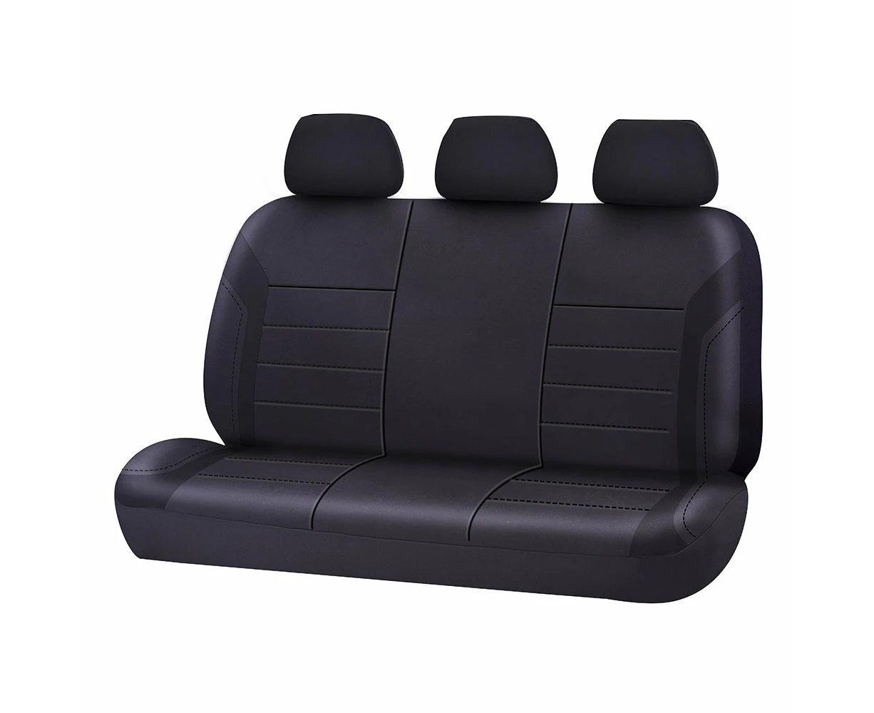 Universal Ultra Light Neoprene Rear Seat Covers Size 06/08H | Black/Black