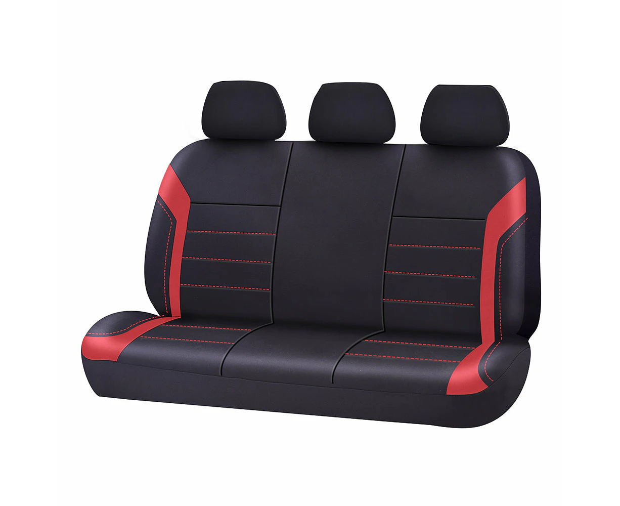 Universal Ultra Light Neoprene Rear Seat Covers Size 06/08H | Black/Red