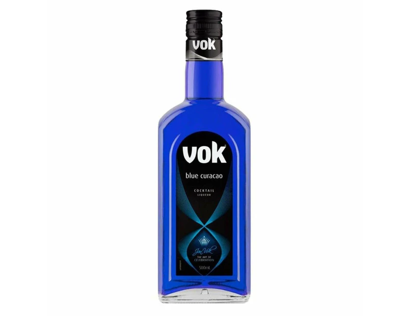 Vok Blue Curacao Liqueur, 500ml 17% Alc.