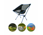 Ultralight Aluminum Alloy Folding Camping Camp Chair Outdoor Hiking - Black