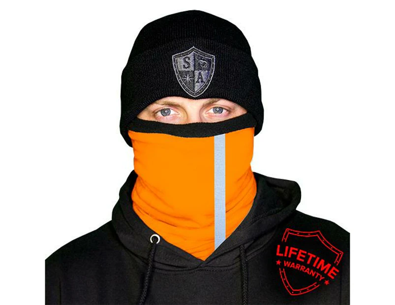 Fleece Face Shields® - Reflective Electric Orange