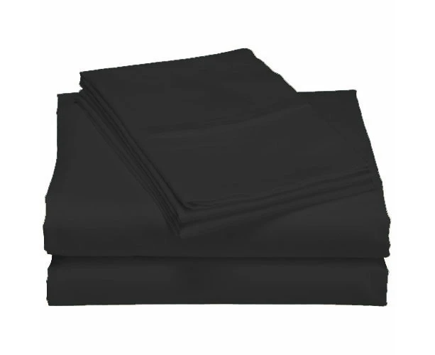 Super Soft Microfiber Queen Bed Sheet Set-Black