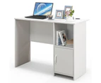Giantex Storage Computer Desk Home Office Desk w/Open Shelf  Study Writing Table White