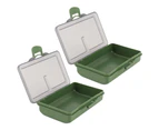 2Pcs Fishing Hook Bait Gadget Box Mini Pp Storage Box Case For Fishing Tackle Accessories1 Compartment