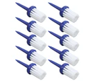 10Pcs Golf Tees Brush Type Low Resistance More Distance Consistent Height Plastic Tees For Golf Driver Trainingblue Handle White Hair