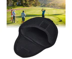 Durable Cloth Golf Club Driver Headcovers Durable Soft Head Cover Golfer Accessory Black
